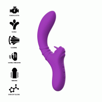 INTENSE - HARRY FLEXIBLE VIBRATOR WITH PURPLE TONGUE