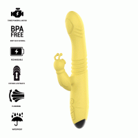 INTENSE - TOKY MULTIFUNCTION VIBRATOR UP & DOWN WITH CLITORAL STIMULATOR YELLOW