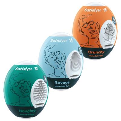 Satisfyer - 3 Masturbator Eier Naughty, Savage &Amp; Crunchy 1