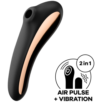 Satisfyer - Dual Kiss Air Pulse Vibrator Schwarz 2