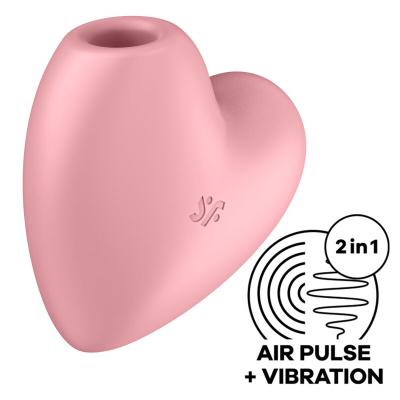 Satisfyer - Cutie Heart Air Pulse Stimulator &Amp; Vibrator Rosa 1