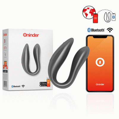 Oninder - Lisboa G-Spot- Und Klitoralstimulator Schwarz - Kostenlose App 1