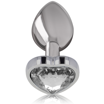 Intense - White Heart Aluminium Metall Anal Plug Grösse S 2