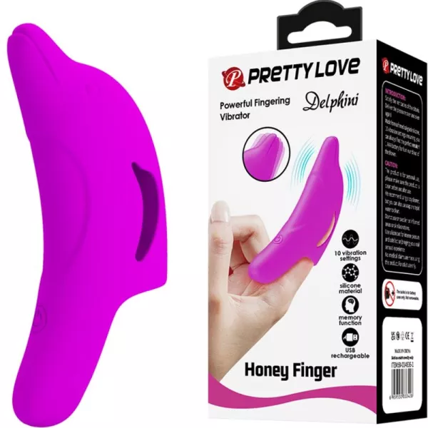 Pretty Love - Delphini Leistungsstarker Lila Fingerstimulator 1