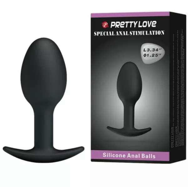 Pretty Love - Silikon Analplug 6.5 Cm Schwarz 1