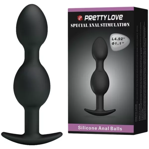 Pretty Love - Silikon Analkugeln 12.5 Cm Schwarz 2